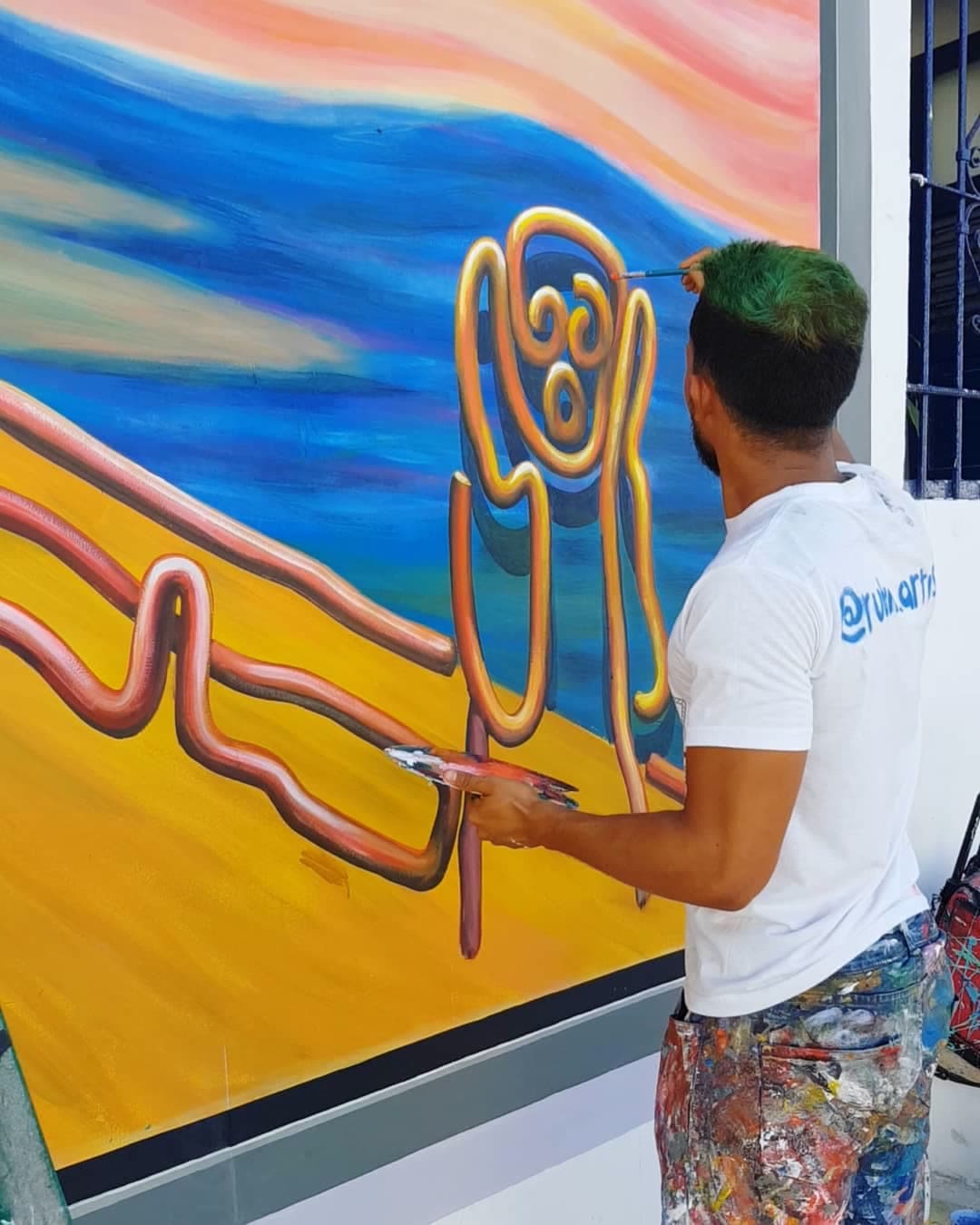 Muraleando. Con @jan_artist Saben de que obra se trata ?? Luego les comparto el…