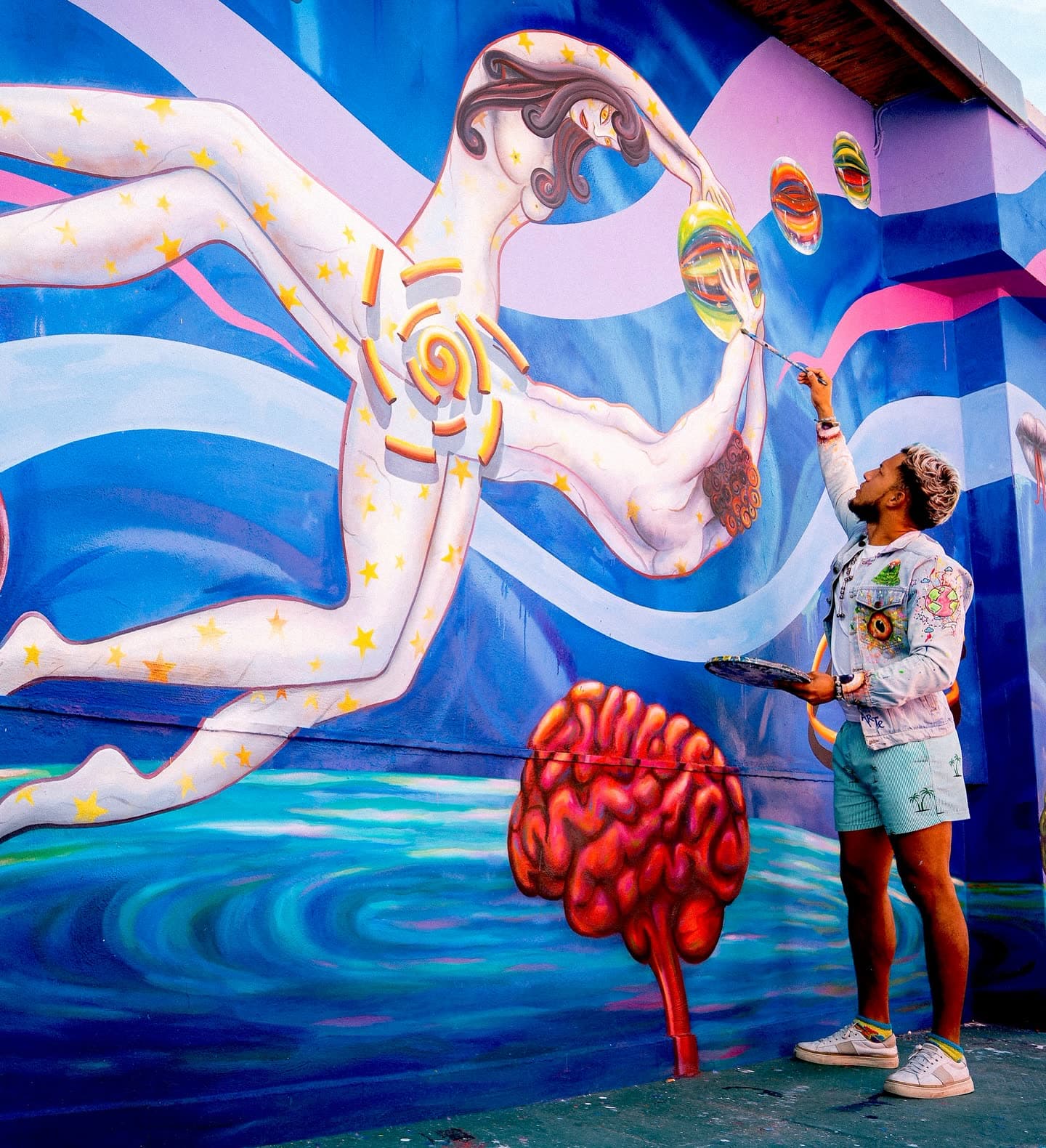 I share with you this mural inspired by my experiences at the Pink Palace. (2 of 2)