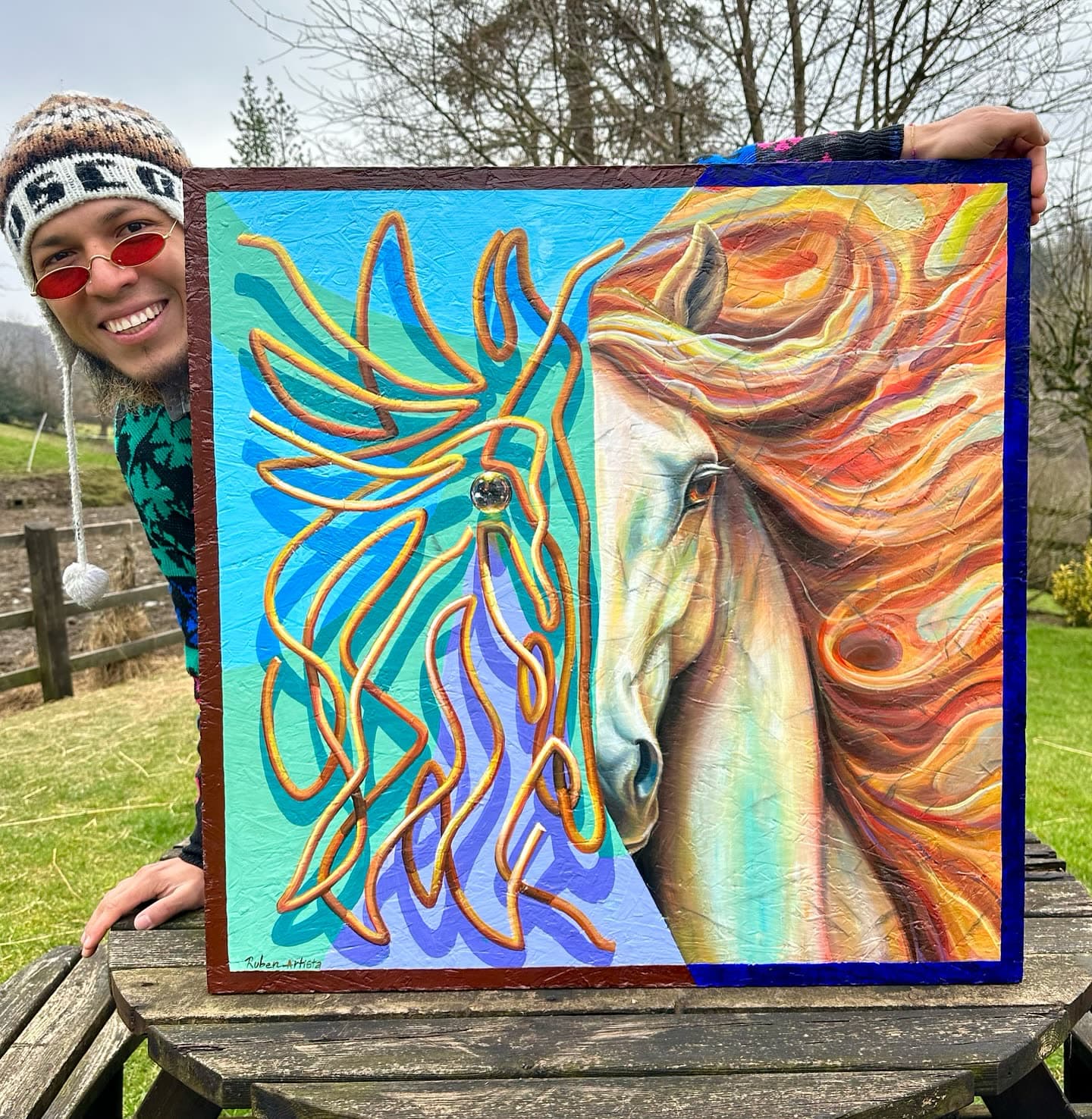 “Esta pintura fue hecha especialmente para una clienta galesa amante de los caballos,… (1 of 2)