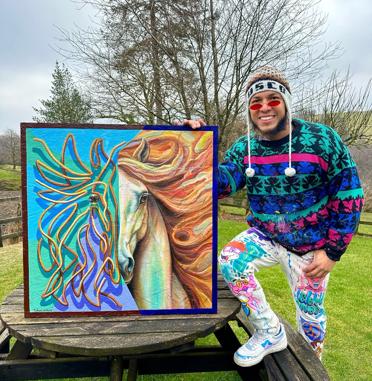 “Esta pintura fue hecha especialmente para una clienta galesa amante de los caballos,… (2 of 2)