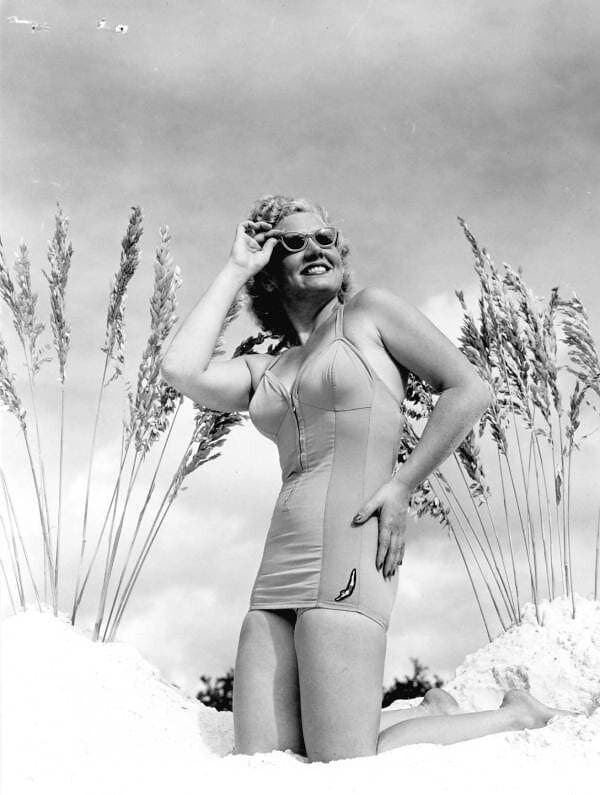 Modelling on the sand at Miami Beach