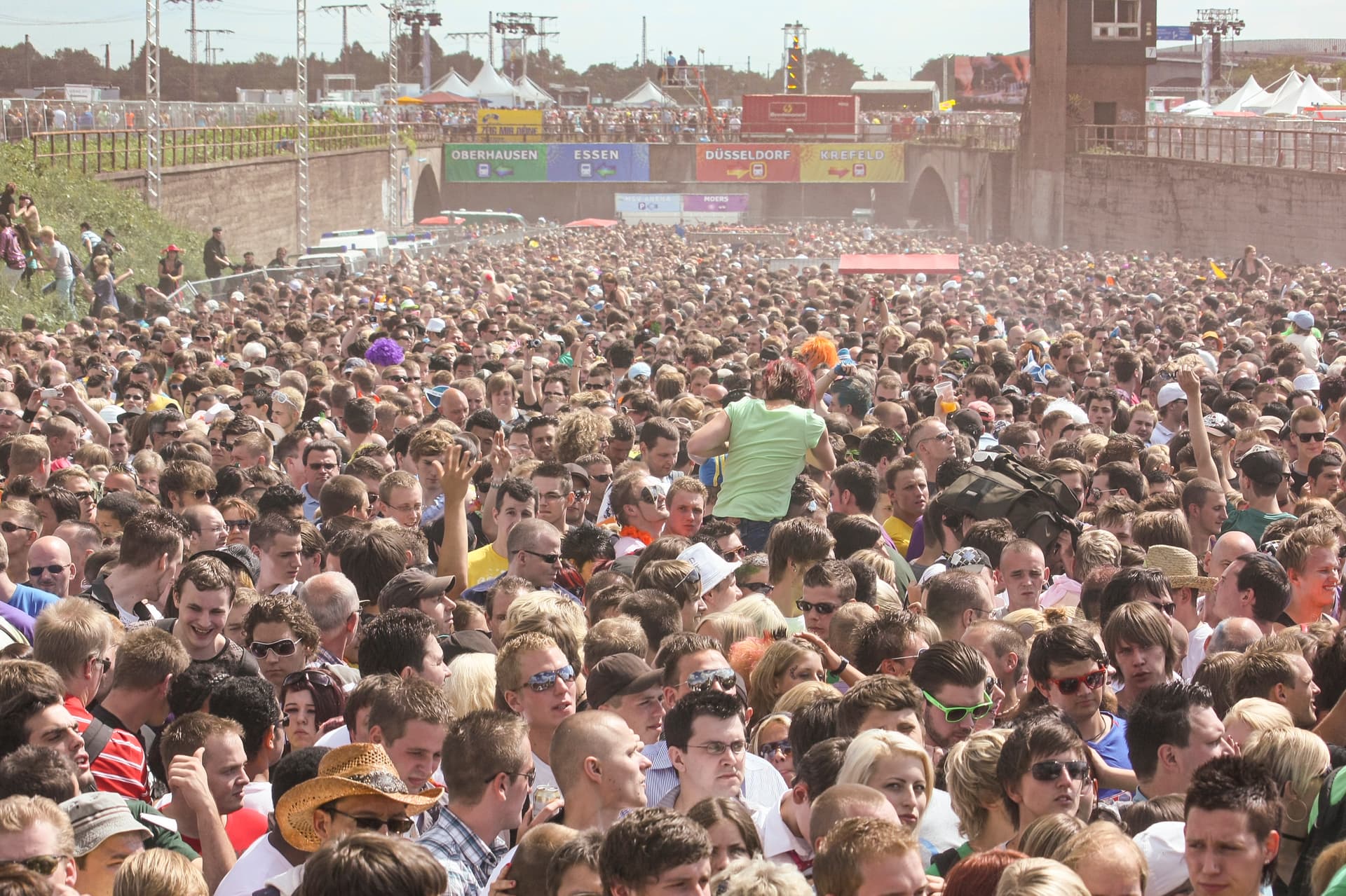 Love Parade 2010, the tunnel and ramp, Duisburg