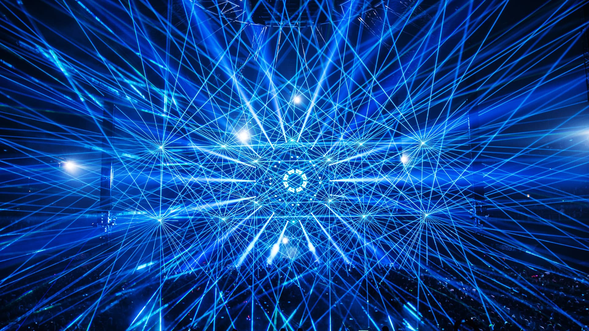 Transmission Prague laser show, 2018