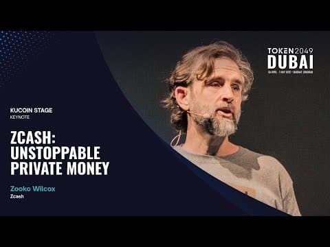 Watch - Zooko: "Zcash, unstoppable private money" (TOKEN2049)
