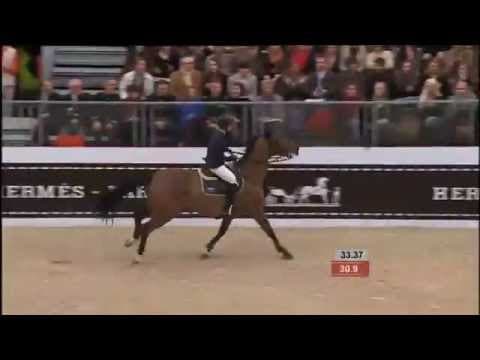 Katarina Offel, lauréate du Grand Prix du Saut Hermès 2012