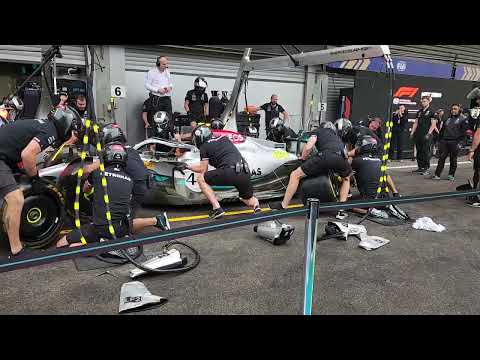 Mercedes AMG Petronas F1 Team Pit Stop Practice - 2022 F1 Belgian GP