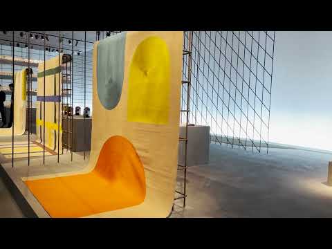 interview: Hermès encloses home collection in transparent iron rod installation at milan design week