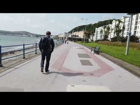 Isle of Man, Douglas promenade - seafront walk 4K
