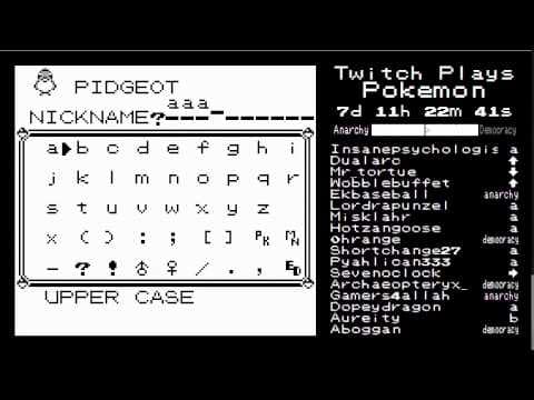 Twitch Plays Pokémon - Pidgeot renamed 'ABBA JESUS'