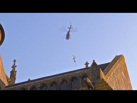 The Gilded Archangel Lifted From the Spire of Mont-Saint-Michel
