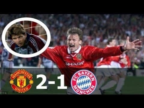 Manchester United against Bayern Munich, 1999