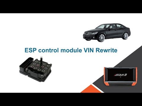 How to VIN rewrite on W204 ESP control module.