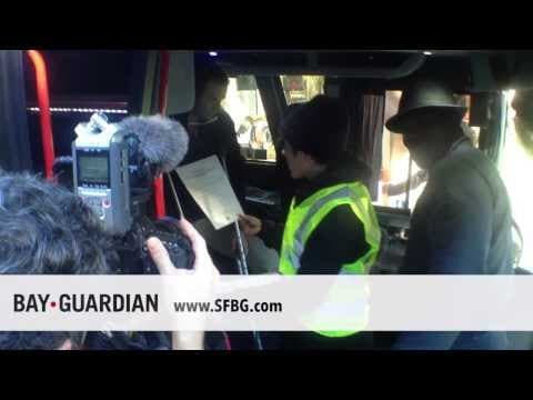 Protesters pulled off a Google bus in the Mission