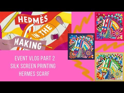 See How HERMES Scarves are Made 'Hermes In The Making' Event Vlog: Scarf Silk Screen Printing Demo🦄