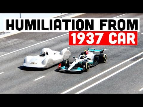 Mercedes F1 2022 HUMILIATION from Auto Union Type C 1937 - Drag Race 20 KM
