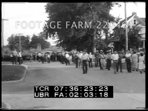 Unedited newsreel rushes of the waterfront rioting