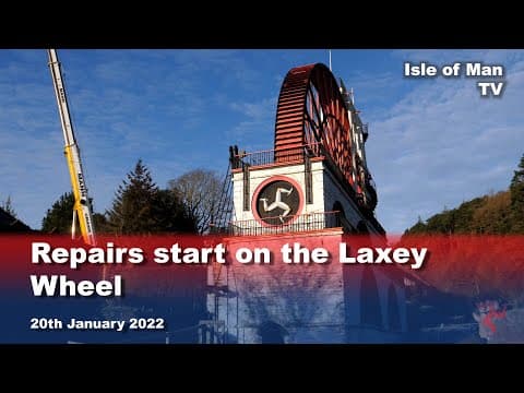 Repairs start on the Laxey Wheel