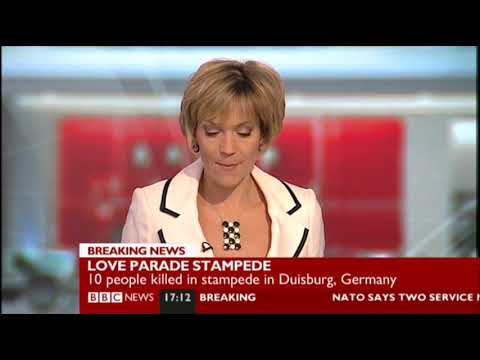 BBC News breaks on the Love Parade festival disaster (Saturday 24th July 2010)
