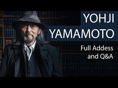 Yohji Yamamoto at the Oxford Union