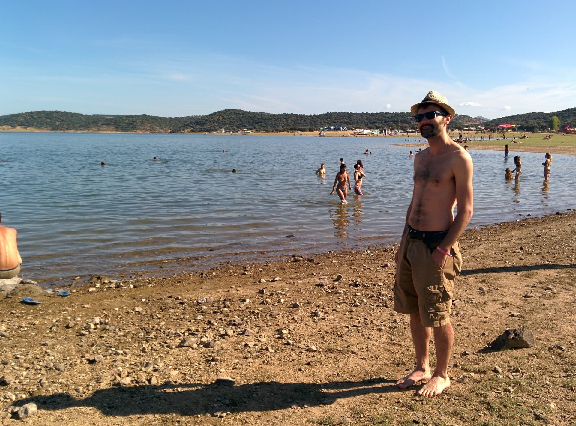 Standing in the water at the lake beach, Boom 2014