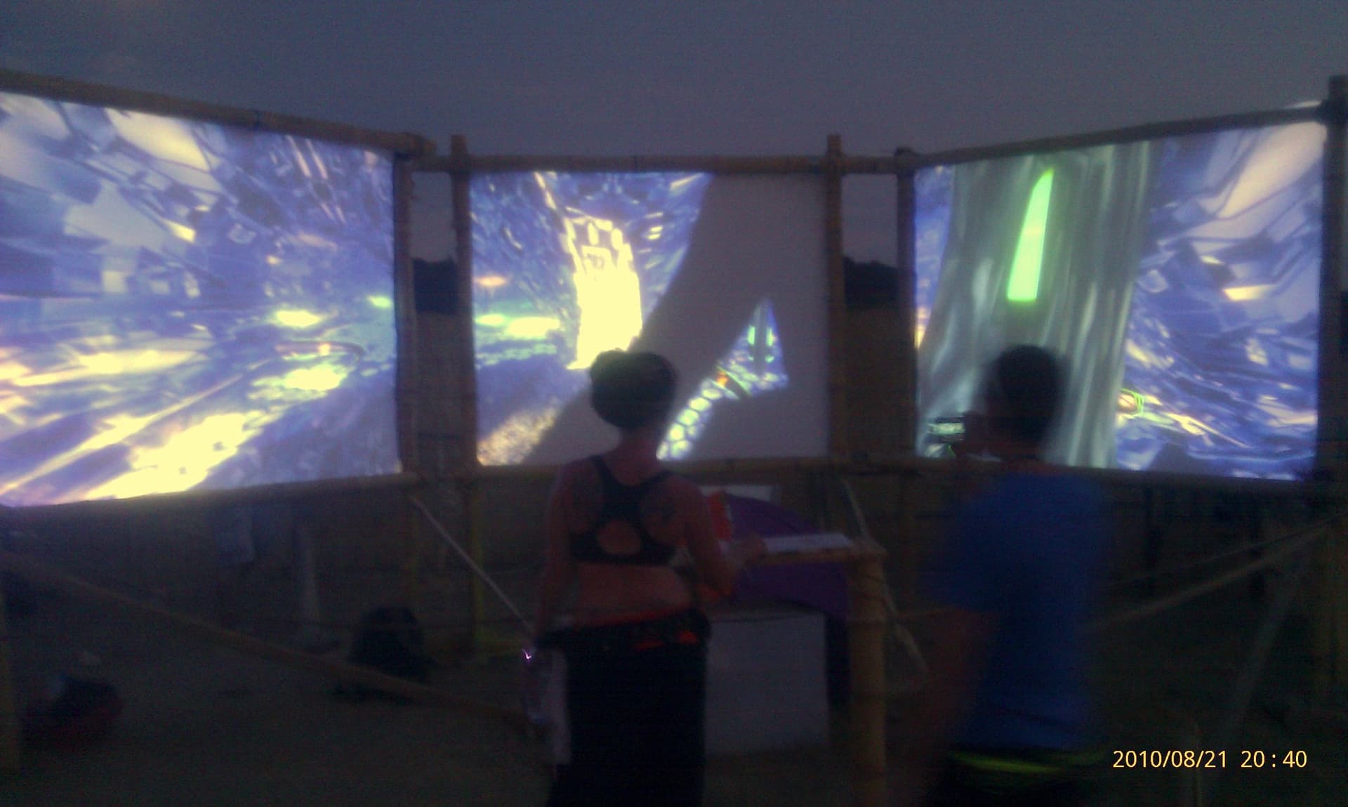 Nucleon - a interactive visual installation, second view, Boom 2010