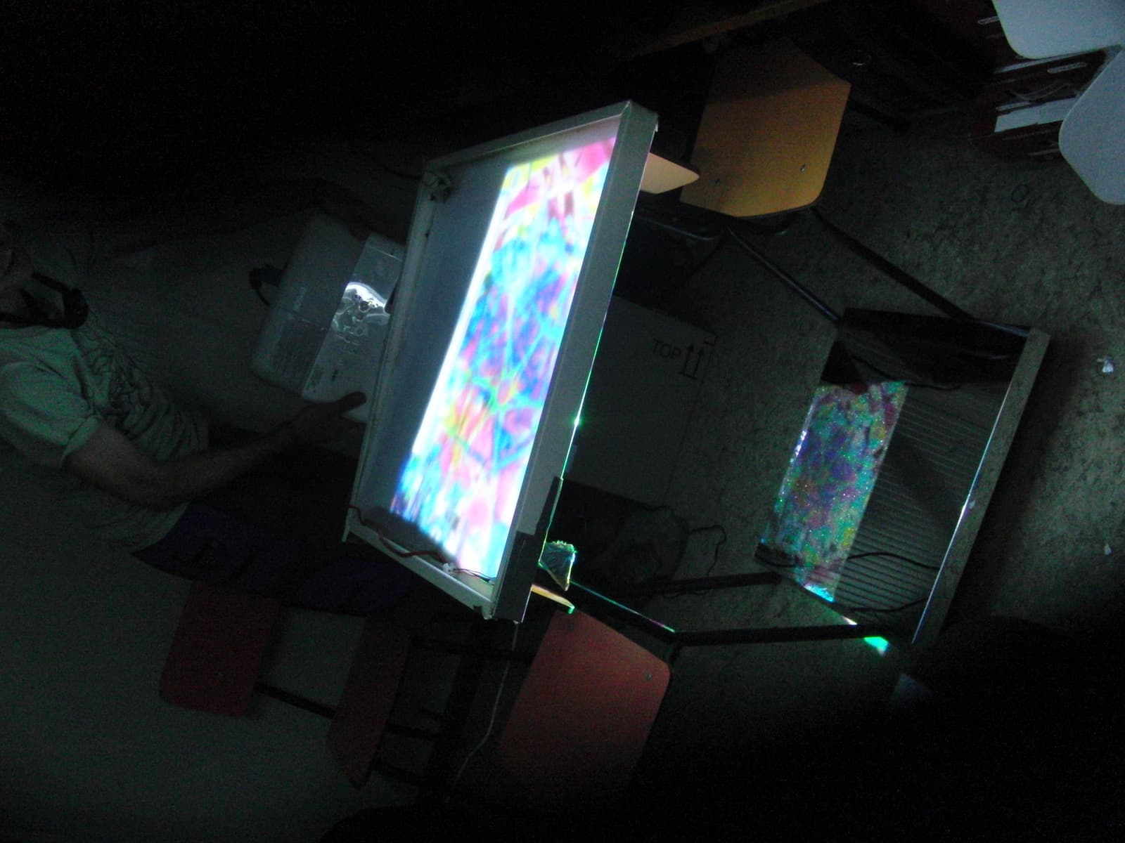 Projection rig seen from the operator side, Boom 2010