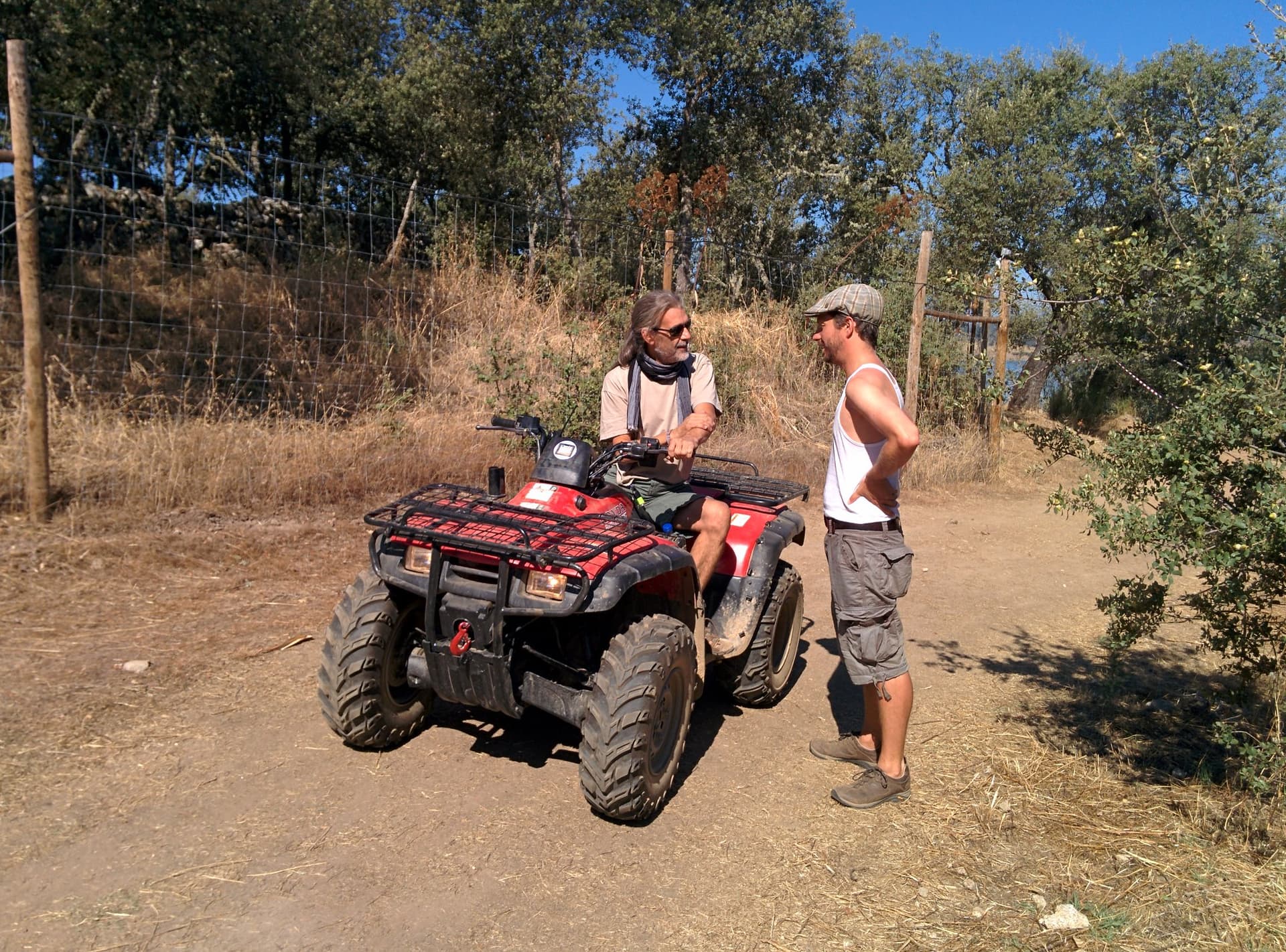 Quad bike on the track above the camp, Boom 2014
