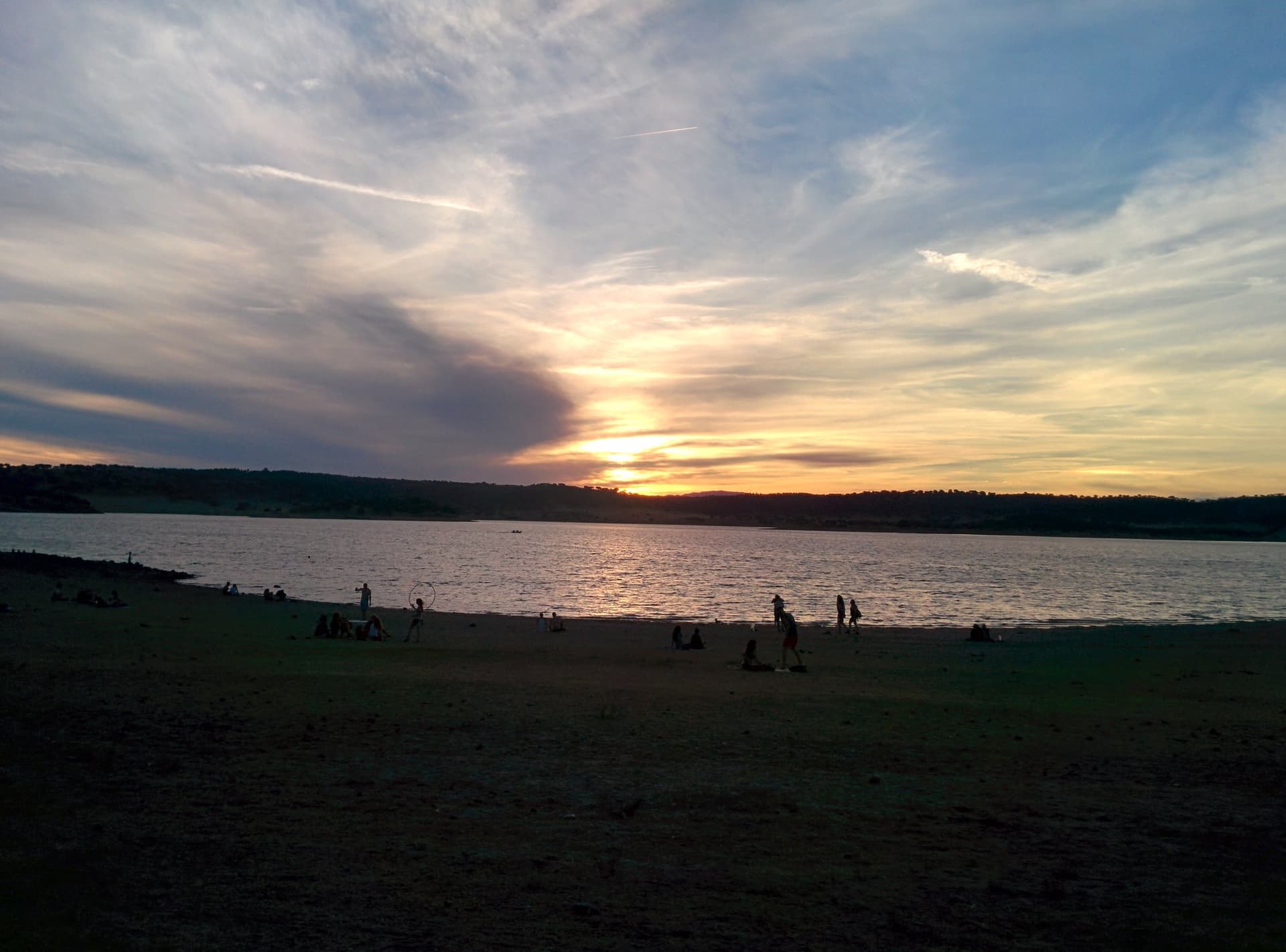 Cloudy sunset across the water, Boom 2014