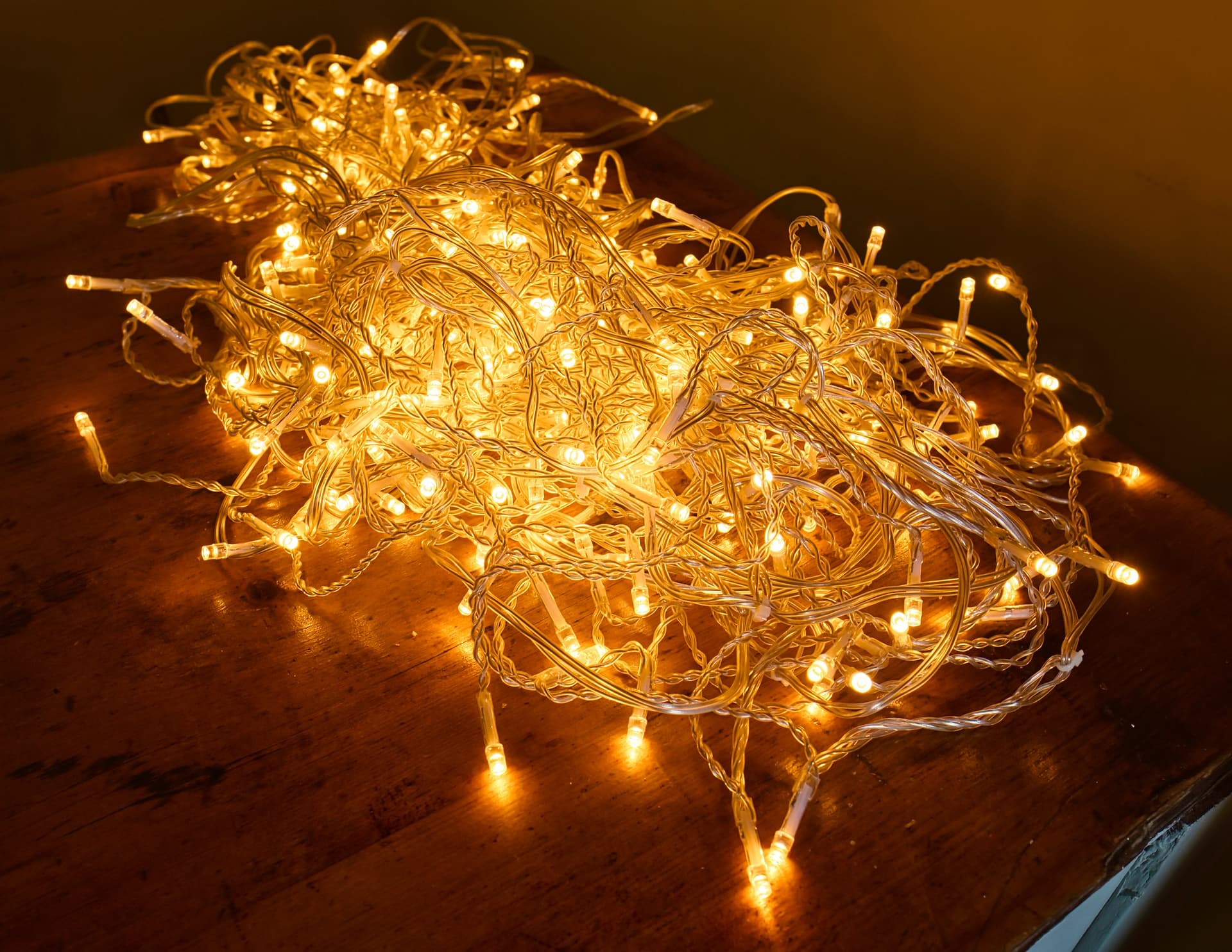 Tangled fairy lights