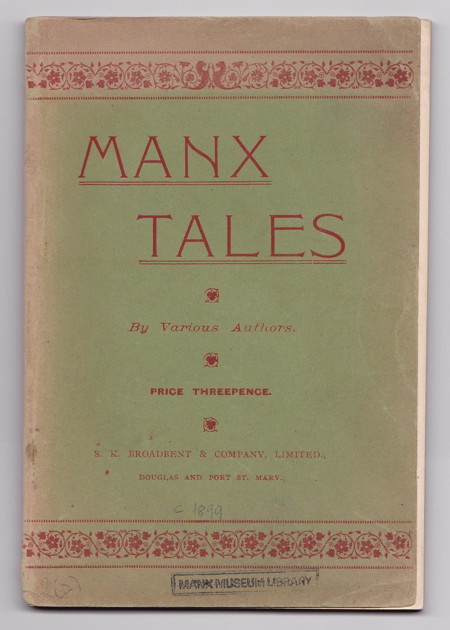 'Manx Tales' - 1899 Manx short story book