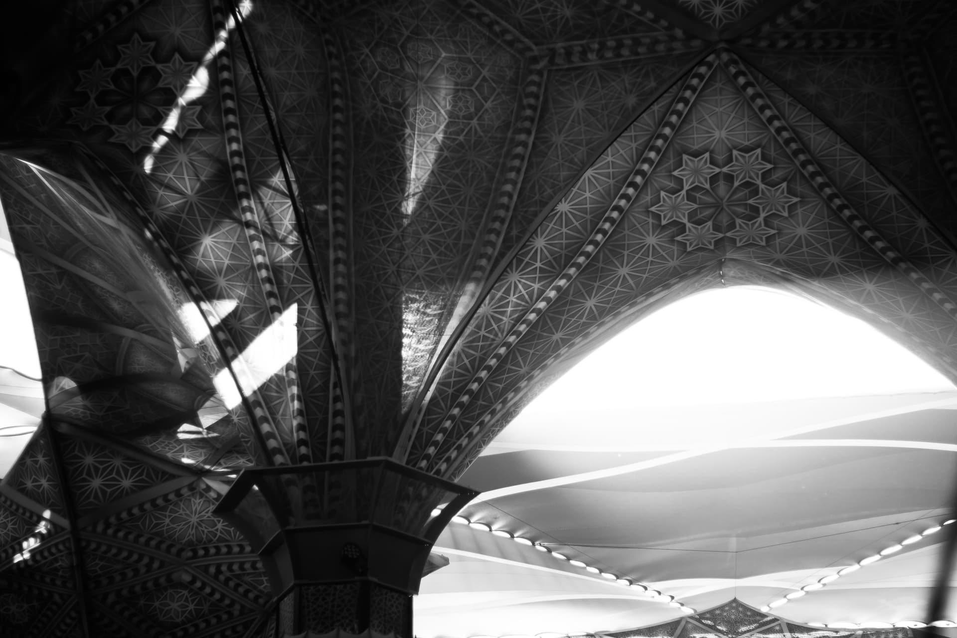 Vaulted interior of a decorated structure