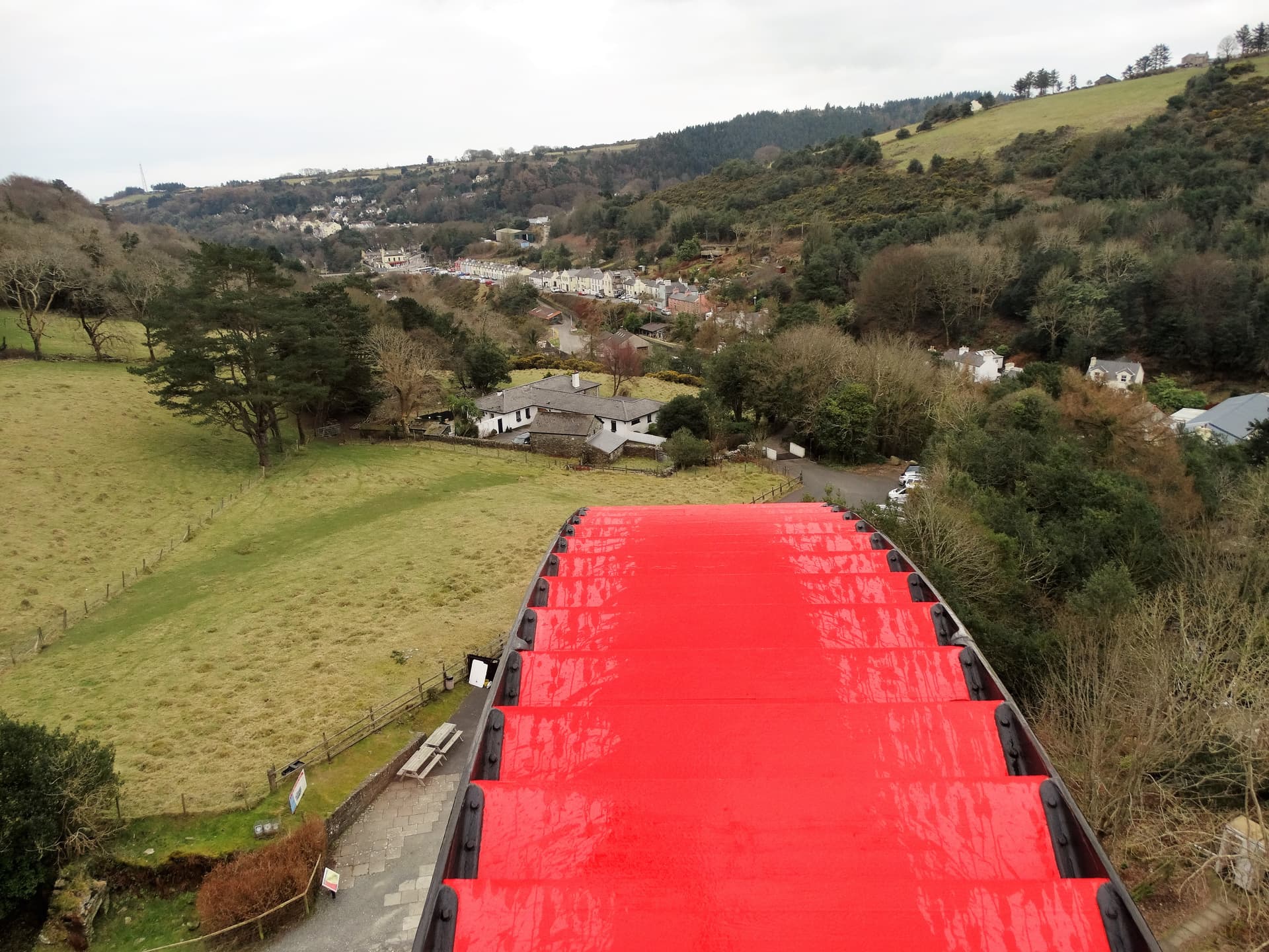 View from the top of The Great Laxey Wheel
