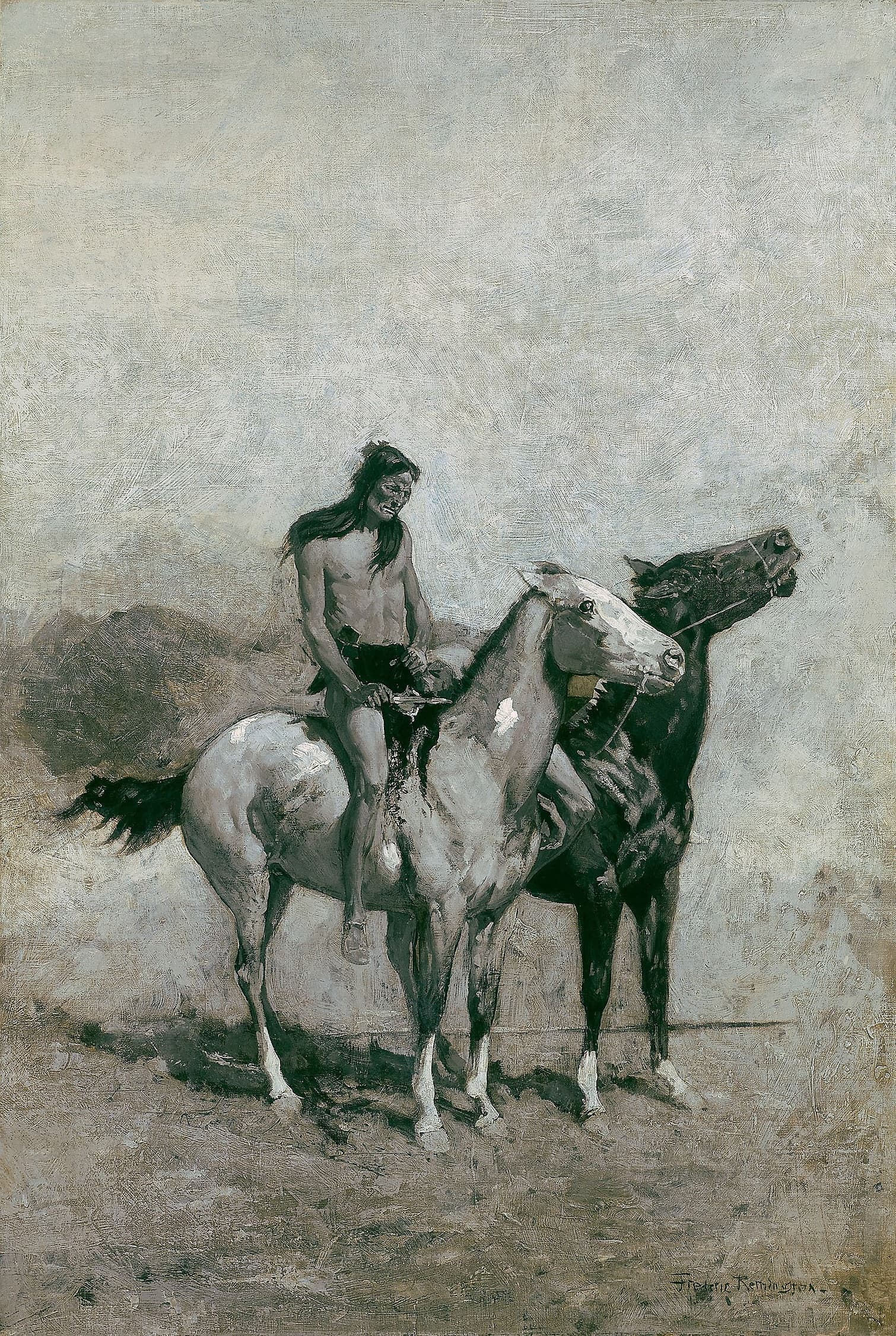 Frederic Remington - The Fire-Eater Slung His Victim Across His Pony - 1982.789 - Art Institute of Chicago