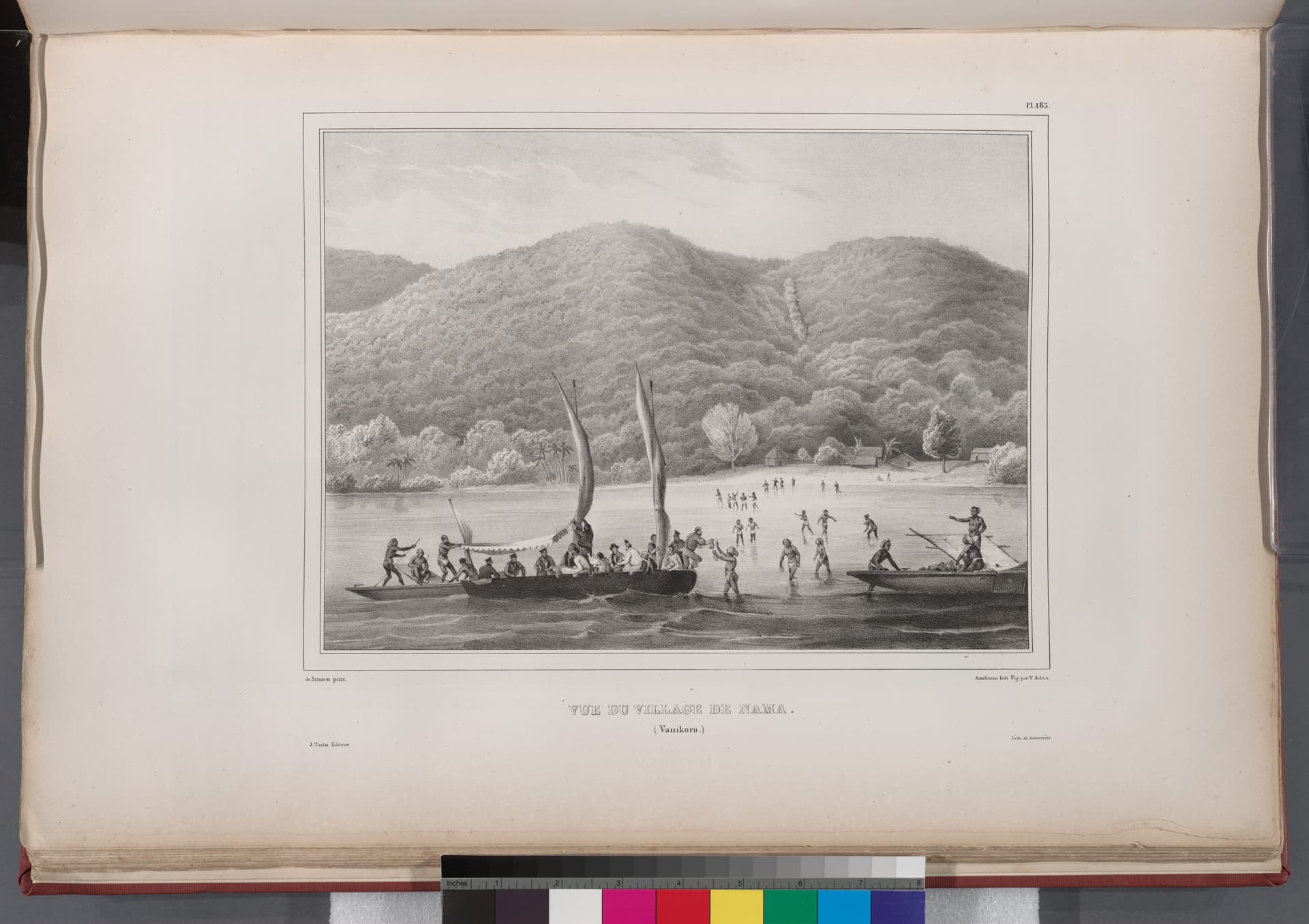 Vue du village de nama. (Vanikoro.) (NYPL b13624459-1266953)