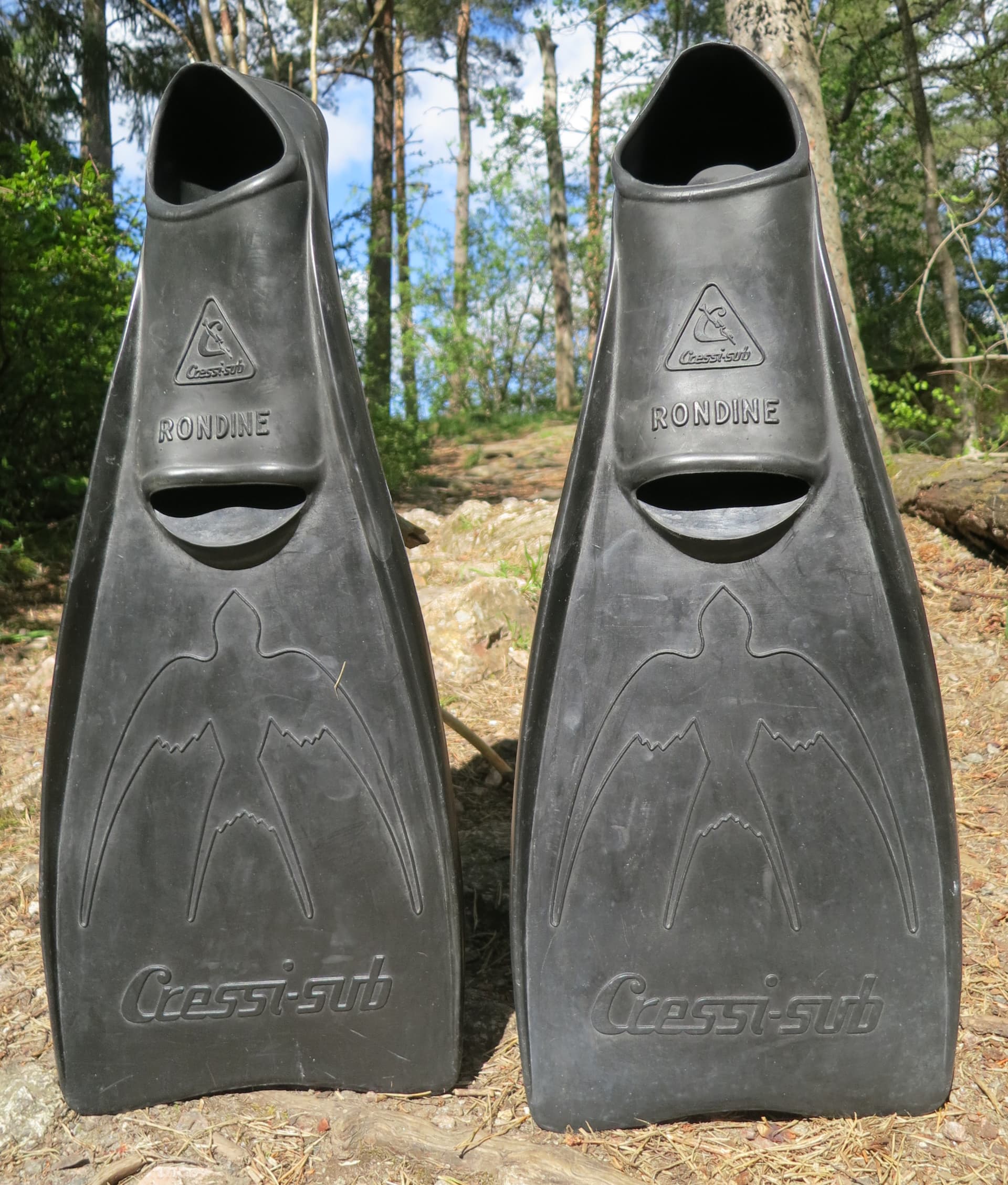 Cressi-sub Rondine fins of the 1960s