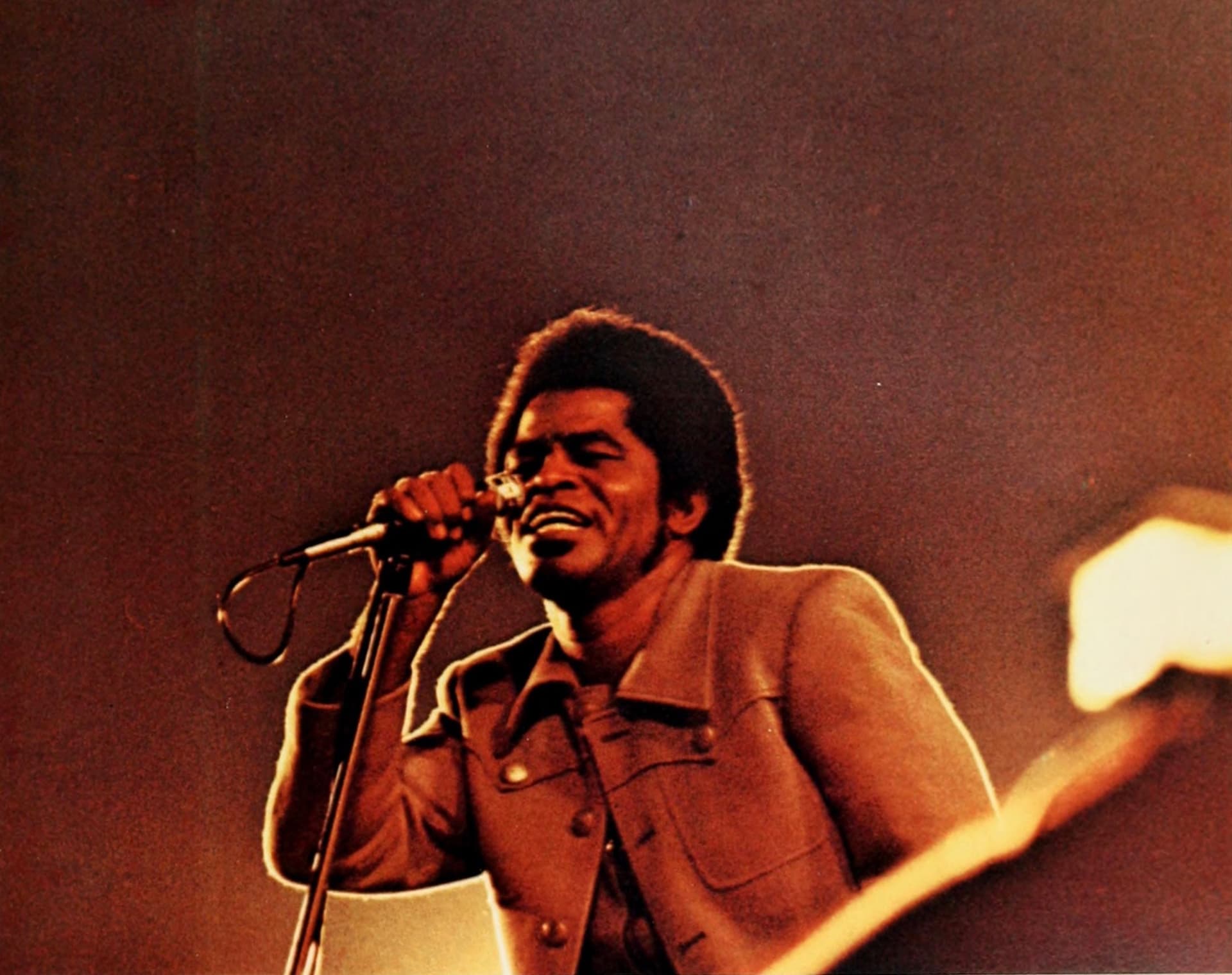 James Brown performing at Tulane Stadium in New Orleans on 24 October 1970
