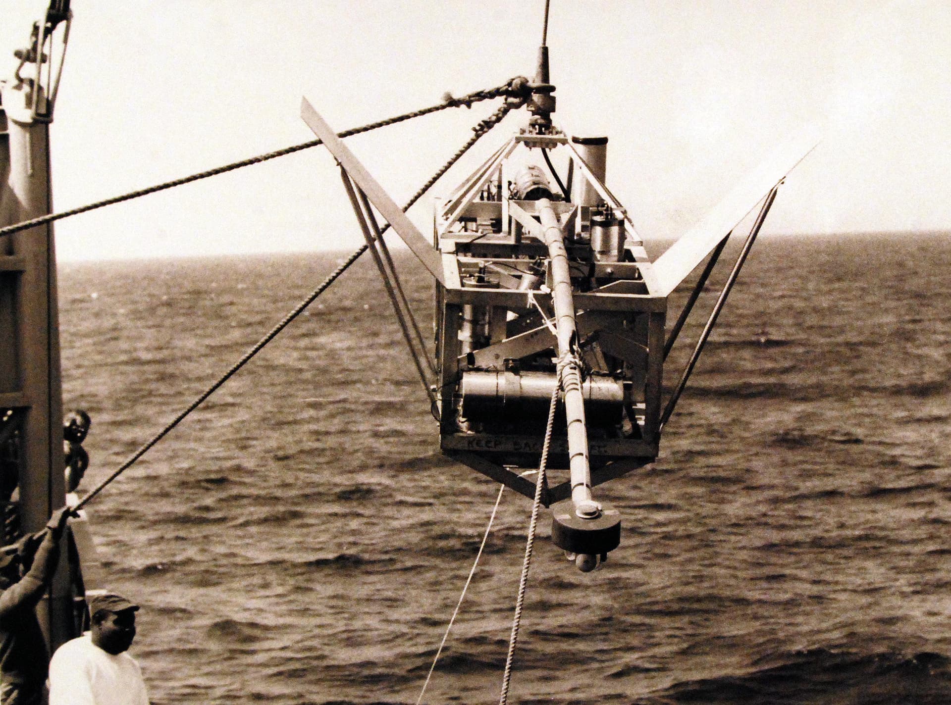 A towed underwater camera and magnetometer, US Navy