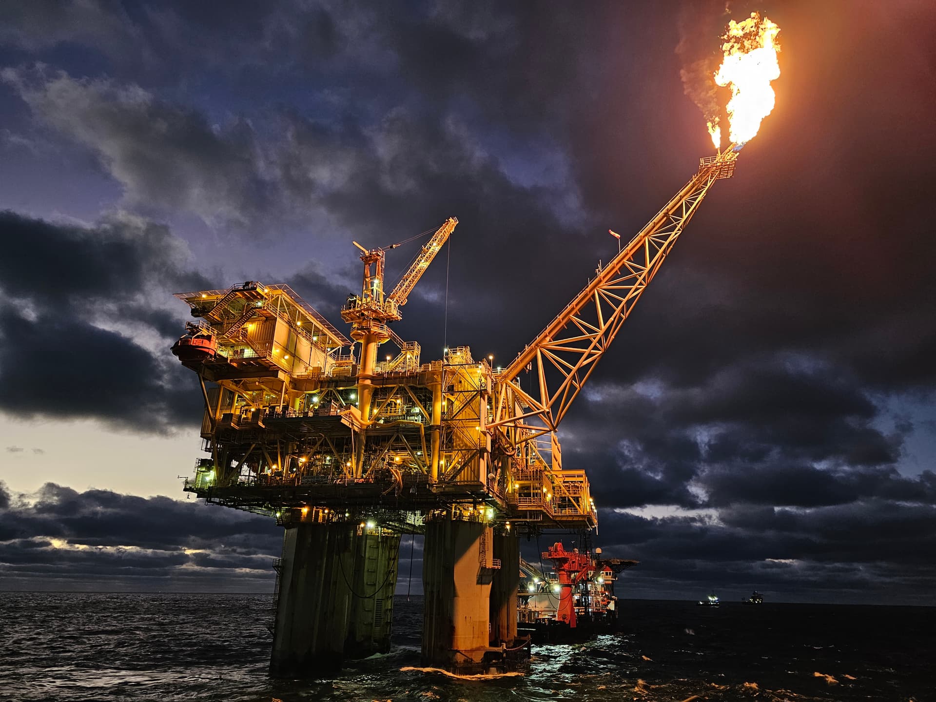 An offshore platform in the Gulf of Mexico