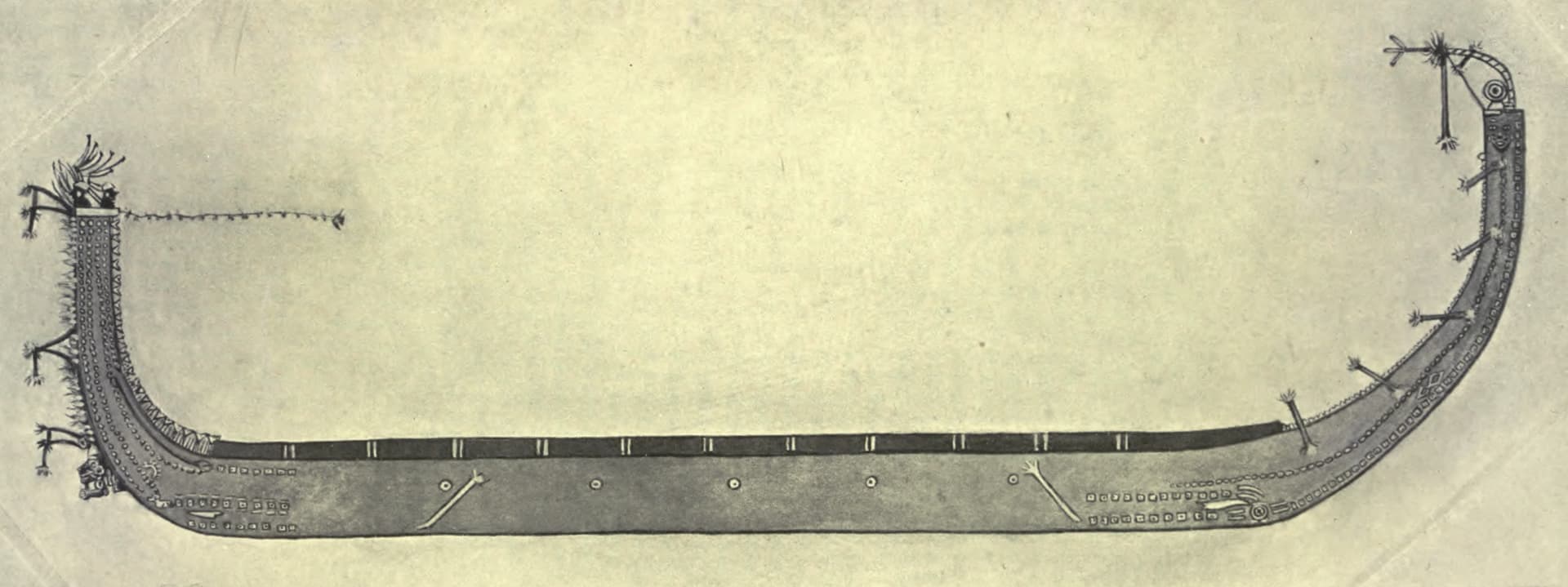 Head-hunting canoe from Ysabel (Canoes of the British Solomon Islands, 1909)
