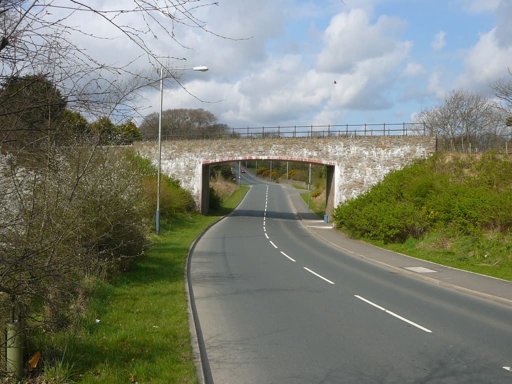 New railway bridge over the A6 at Kewaigue