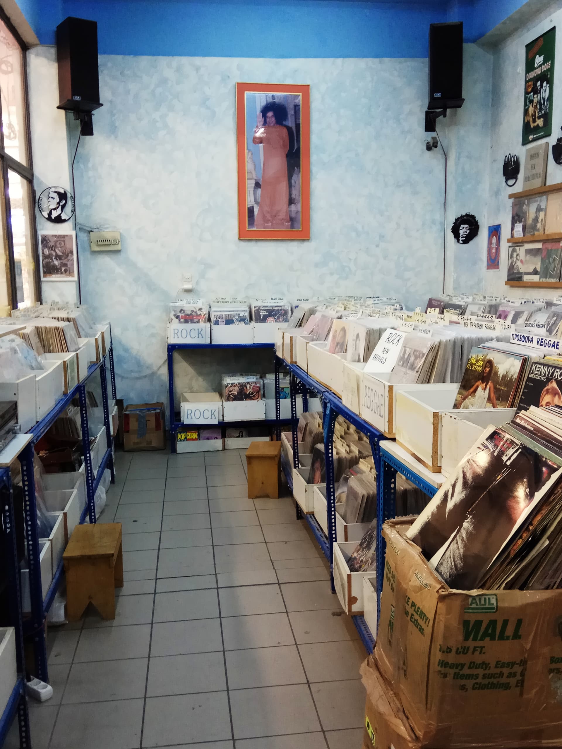 Vinyl record shop in Athens