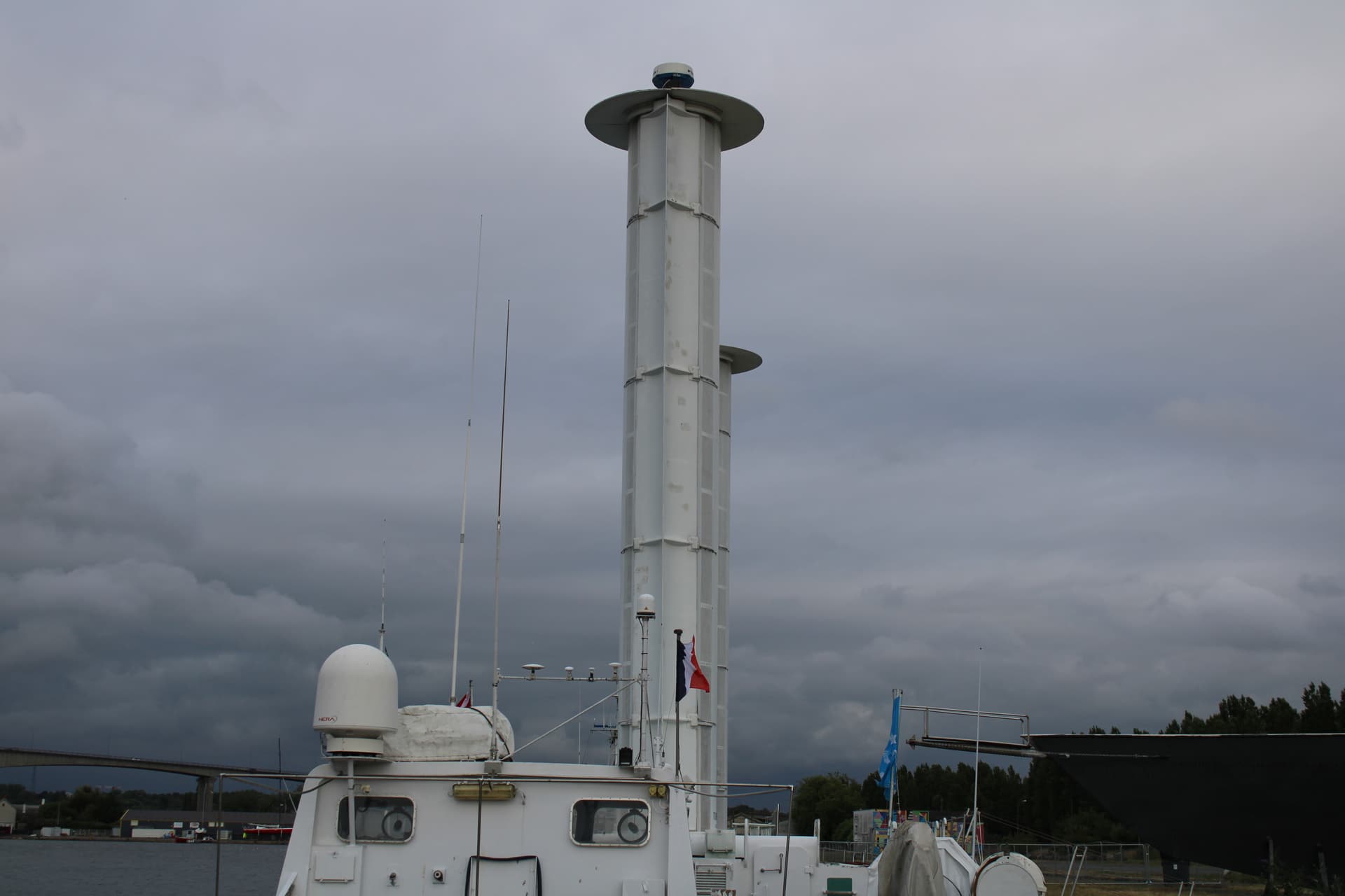 The Alcyone's turbosails at Caen, 2024